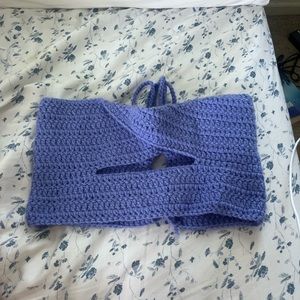 knit strapless top